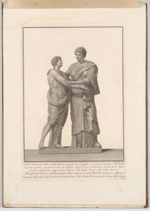 Oreste riconosciuto dalla sorella Elettra (Ludovisi-Gruppe), aus der Folge "Choix des meilleures statues antiques"