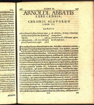 Arnoldi, Abbatis Lubecensis, Chronic. Slavorum Liber VI.