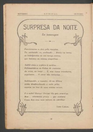 Surpresa da noite : Em homenagem