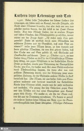 Luthers letzte Lebenstage und Tod