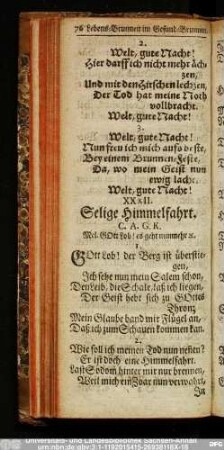 XXXII. Selige Himmelfahrt.