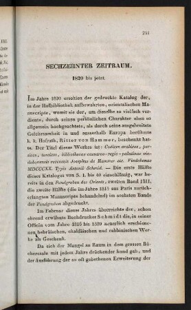251-296, Sechzehnter Zeitraum 1800 bis jetzt.