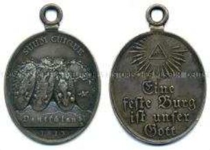 Tragbare Medaille auf die Völkerschlacht bei Leipzig