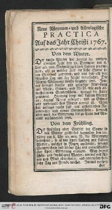 Neue Astronom- und Astrologische Practica