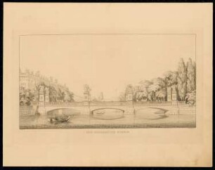 Neue Schlossbrücke, Berlin: Perspektivische Ansicht (aus: Sammlung Architektonischer Entwürfe, Berlin 1858)