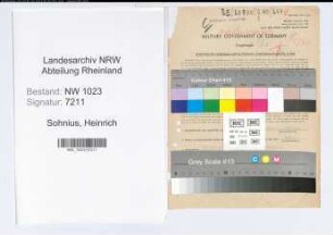 Entnazifizierung Heinrich Sohnius , geb. 17.10.1904 (Justizbeamter)