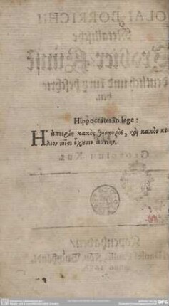 Hippocrates in lege: