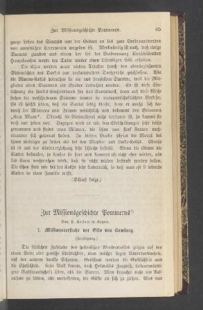 Zur Missionsgeschichte Pommerns