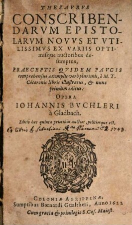 Thesaurus conscribendarum epistolarum