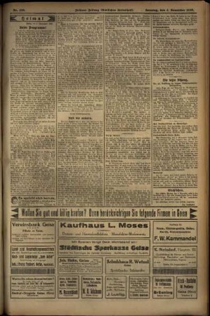 Zweite Ausgabe vom Sonntag, den 03. November 1929.