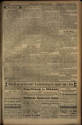 Zweite Ausgabe vom Sonntag, den 03. November 1929.