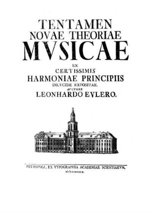 Tentamen Novae Theoriae Mvsicae