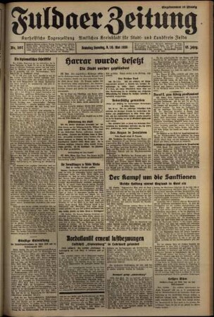 Erste Ausgabe vom Sonntag, den 10. Mai 1936.