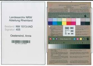 Entnazifizierung Anna Oesterwind , geb. 14.12.1899 (Kassiererin)