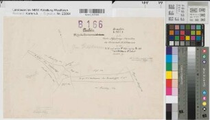 Voßwinkel (Arnsberg), Echthausen(Wickede), Teilung der Höllinghofener Walddistrikte der Freiherren v. Boeselager, Brouillonkarte Abfindungsparzellen der Gem. Echthausen