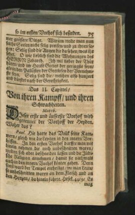 Das II. Capittel. Von ihren Kampff/ und ihren Schwachheiten.