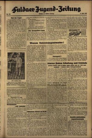 Zweite Ausgabe vom Mittwoch, den 14. Juli 1937.