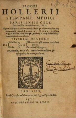De morbis internis : lib. II. ...