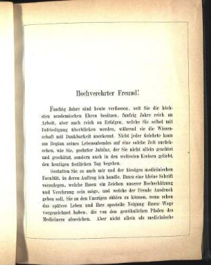 Hochverehrter Freund!