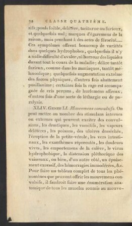 XLIV. Genre LI. Mouvemens convulsis