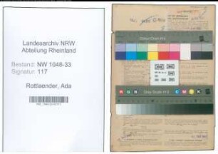 Entnazifizierung Ada Rottlaender , geb. 20.09.1901 (Lehrer)