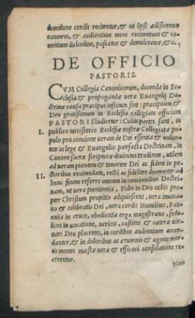 De Officio Pastoris.
