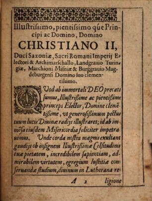 Orationes solennes duae in laudem Diuorum Principum Electorum Saxoniae, &c. D. Mauricii et D. Christiani Primi