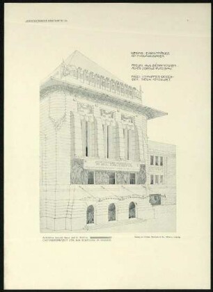 Tafel 7: Concurrenzproject für das Stadthaus in Friedek