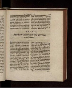 Cap. LIII. Morbum attonitum esse morbum acutissimum
