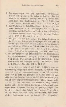 631-635 [Rezension] Weissbrodt, Johannes, Sonntags-Predigten