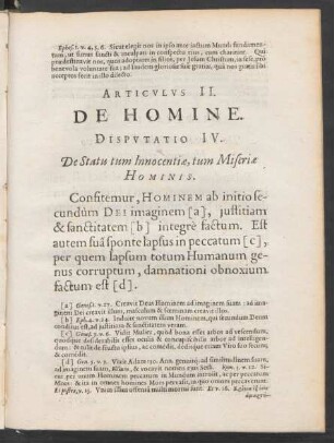 Articulus II. De Homine.