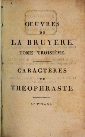 Les caractères de Théophraste