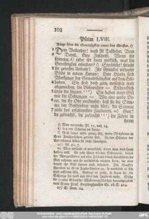 Psalm LVIII. Klage über die Gottlosigkeit unter den Großen.