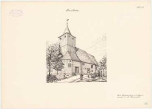 Holzkirche, Bauchwitz: Perspektivische Ansicht (aus: Die Holzkirchen und Holztürme der preußischen Ostprovinzen)