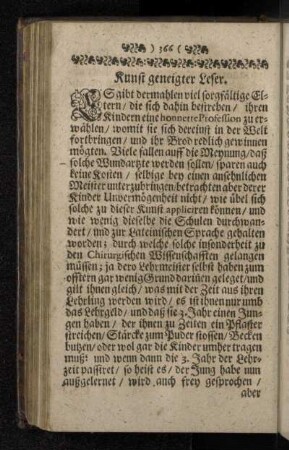 Kunst geneigter Leser.