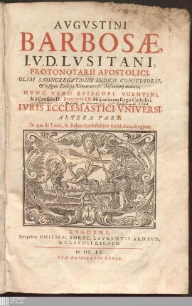 Altera Pars: In qua de Locis, & Rebus Ecclesiasticis simul abundè agitur