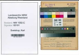 Entnazifizierung Karl Sveistrup, geb. 17.02.1907 (Geschaeftsfuehrer)