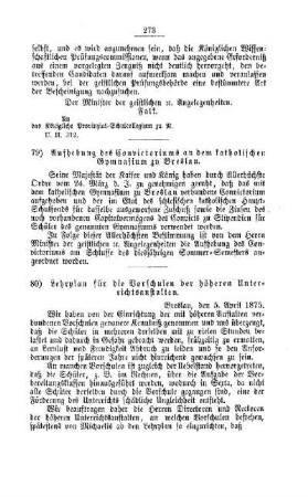 Lehrplan für die Vorschulen der höheren Unterrichtsanstalten : [III. Gymnasial- und Real-Lehranstalten]