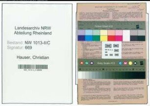 Entnazifizierung Christian Hauser , geb. 28.03.1888 (Gaertner)