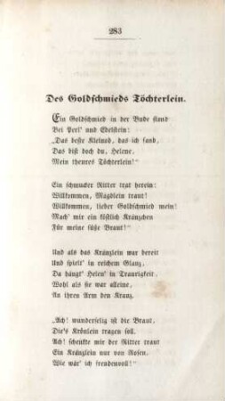Des Goldschmieds Töchterlein.