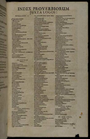 Index Proverbiorum Iuxta Logos: