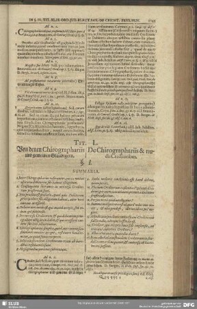 Tit. L. Von denen Chirographariis und gemeinen Gläubigern