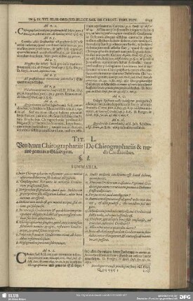 Tit. L. Von denen Chirographariis und gemeinen Gläubigern