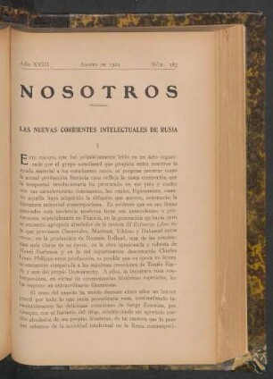 Las nuevas corrientes intelectuales de Rusia