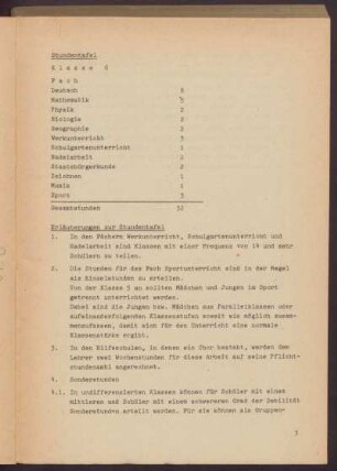 Stundentafel