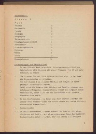 Stundentafel