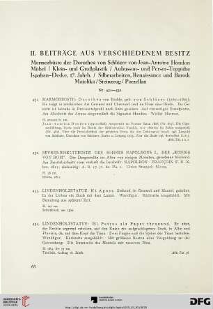 II. Beiträge aus verschiedenem Besitz (Nr. 451-532)