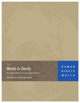 Libya : words to deeds : the urgent need for human rights reform