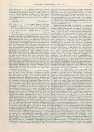 383-385 [Rezension] Scheel, Otto, Luthers Stellung zur heiligen Schrift. Vortrag