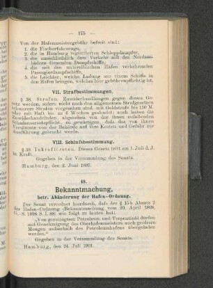 VII. Strafbestimmungen.